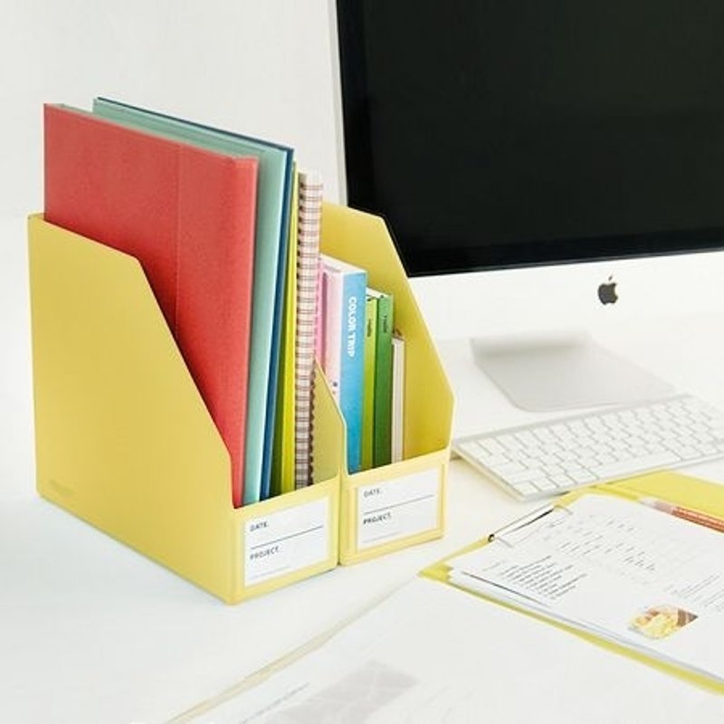 Dessin x JSTORY- happy to play stand-up leather folders 01- Cheng Huang, JST14679 - Folders & Binders - Plastic Yellow