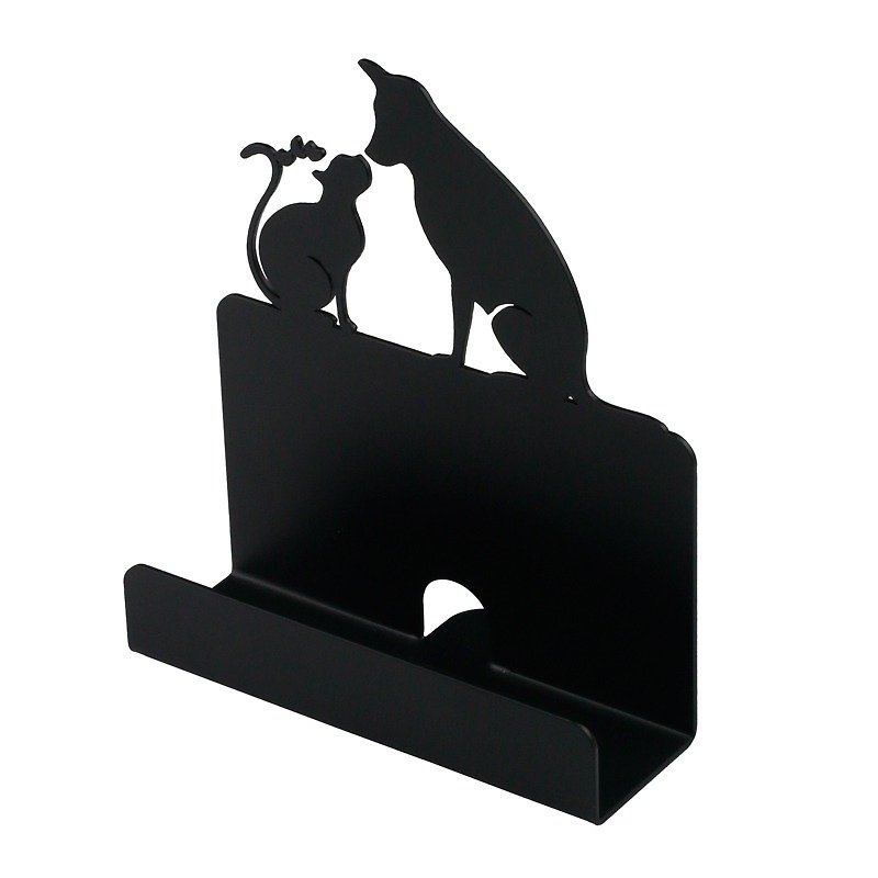 [OPUS Dongqi Metalworking] European-style wrought iron business card holder - pet (black)/birthday gift/shop gift - Card Stands - Other Metals Black
