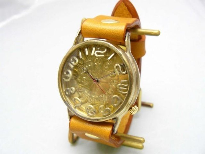 J.S.B.3  手作り時計 HandCraftWatch JUMBO Brass36mm フローティングインデックス (JUM130GD/CA) - 腕時計 - 銅・真鍮 ゴールド
