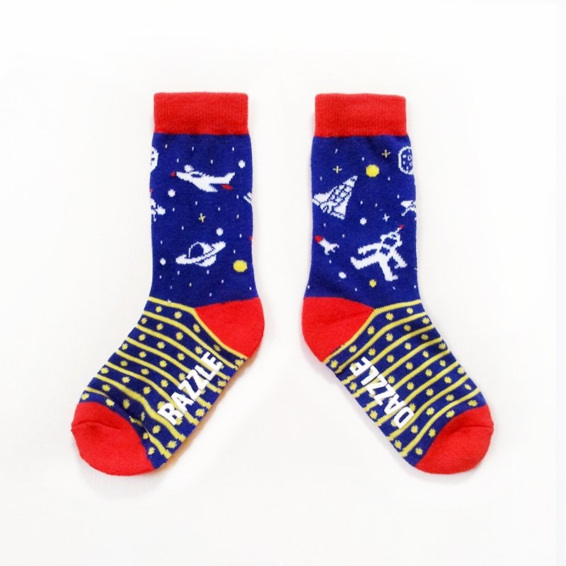 長大想做的事 - 太空人 / 亮藍 / 夢想巨人系列童襪 - 襪子 - 其他材質 多色
