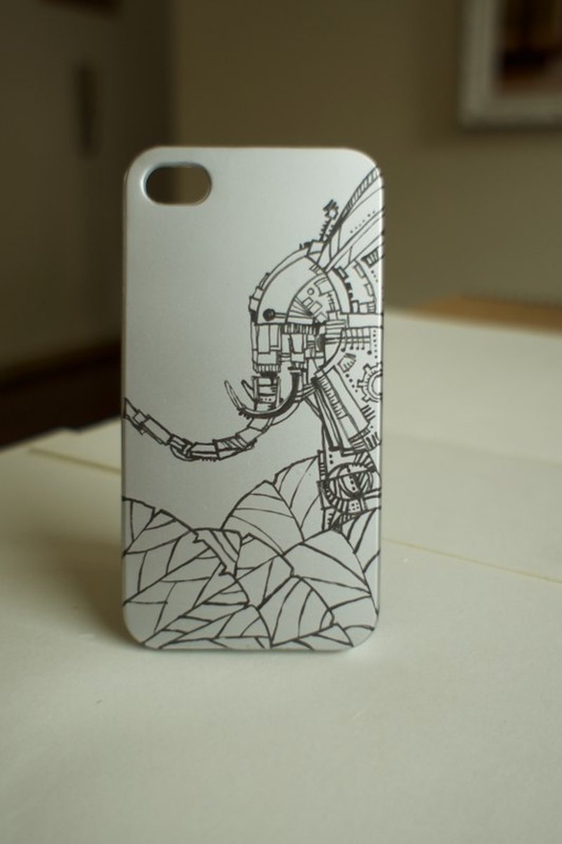 [Robot] Apple iPhone 4S protective shell painted - Phone Cases - Plastic Gray