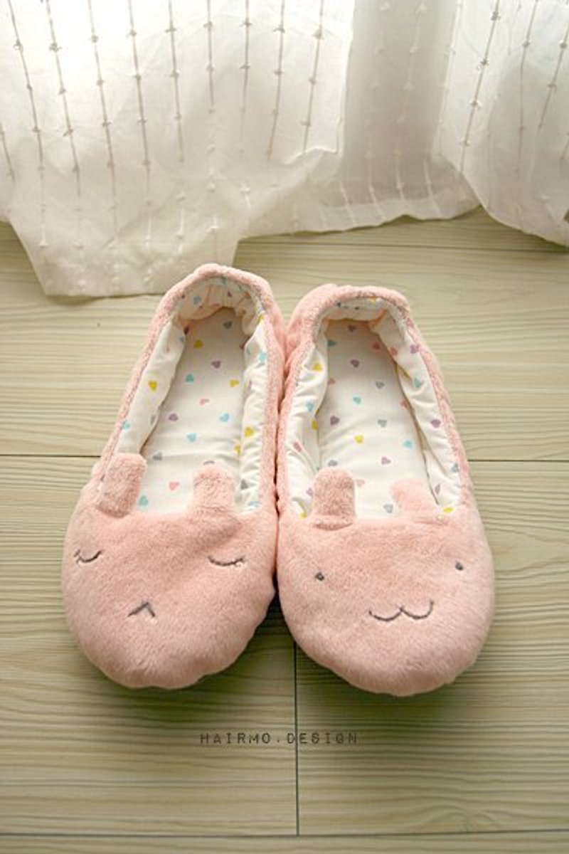 hairmo. Laughing a rabbit indoor warm slippers - pink - Indoor Slippers - Other Materials Pink