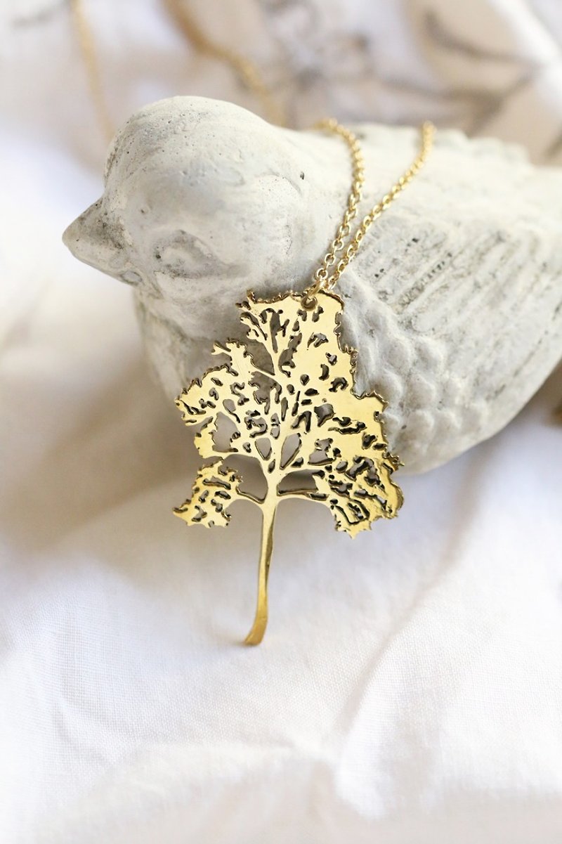 Tree Pendant necklce by linen. - Necklaces - Other Metals 