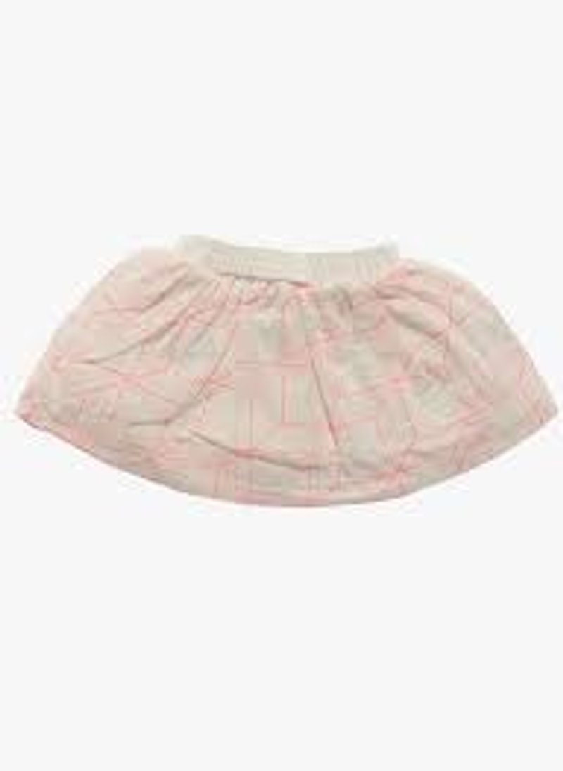 2014秋冬 NUNUNU 白色螢光粉網格紋短裙/GRID skirt - 其他 - 其他材質 粉紅色