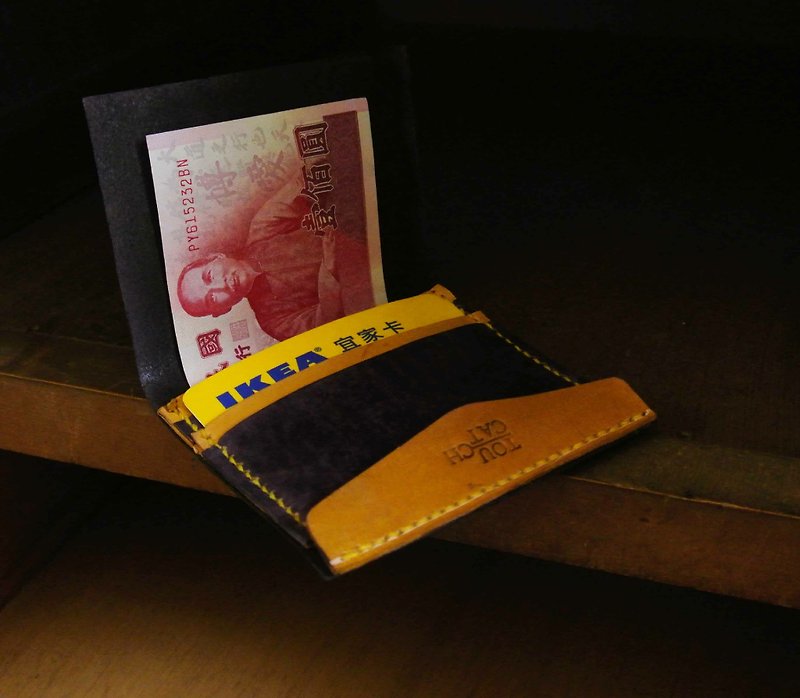 [T - C] short clip wallet thin ------ ---- sportsman essential gift - กระเป๋าสตางค์ - หนังแท้ 