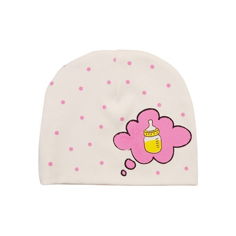 CLARECHEN baby hat//pink dot baby bottle_Welfare - Bibs - Cotton & Hemp Pink