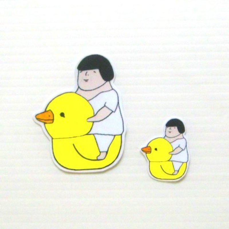 鴨。貼紙(XL) - Stickers - Paper 