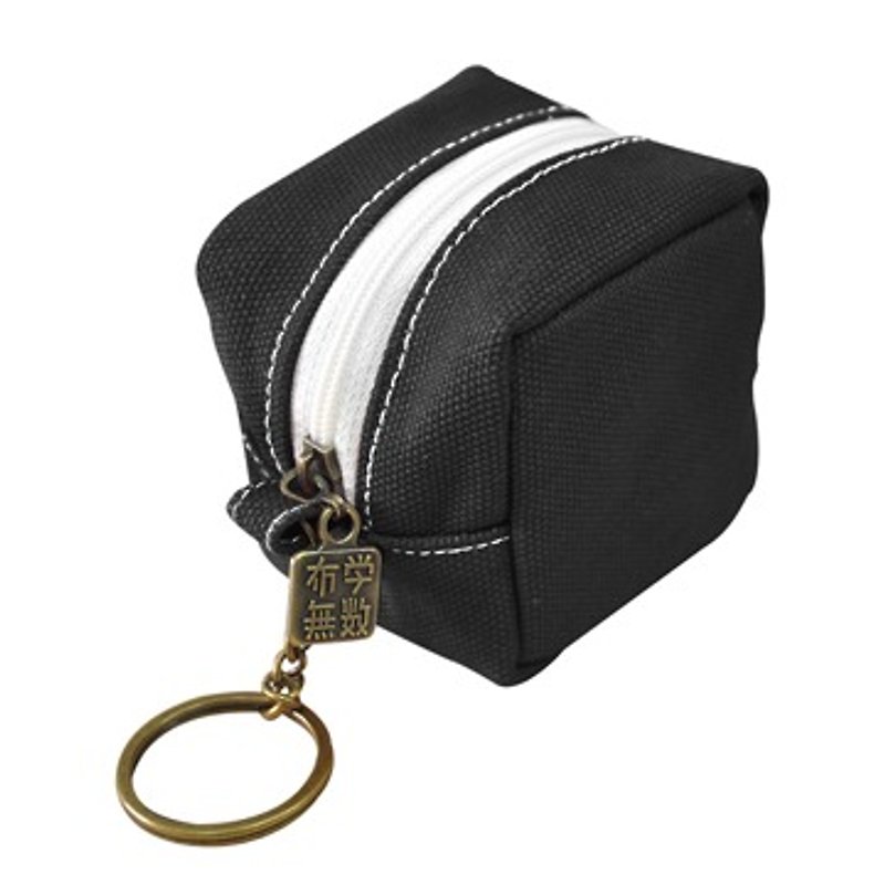Purely eat tofu - coin purse key bag - black - Coin Purses - Other Materials Black