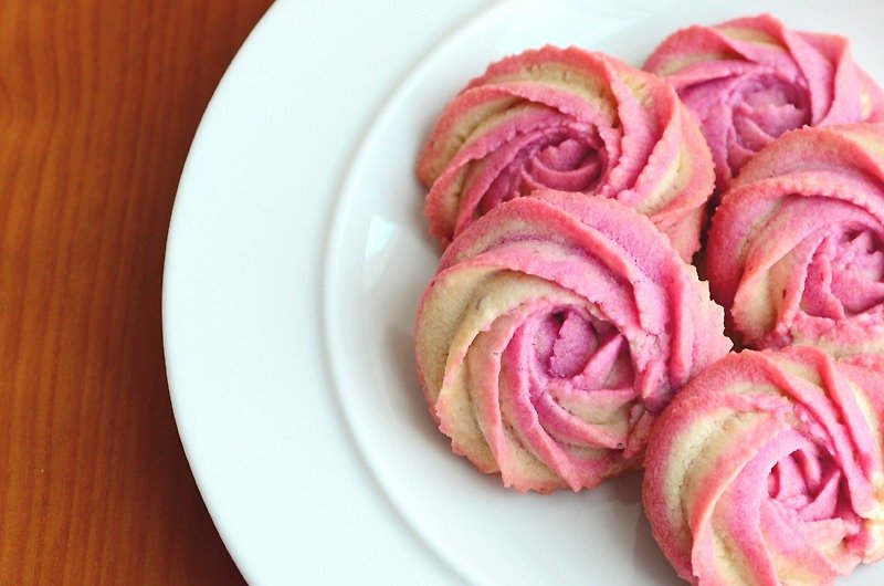 艾格蕾思酥 - 蔓舞玫瑰 - 袋裝 - 手工餅乾 - 新鮮食材 粉紅色