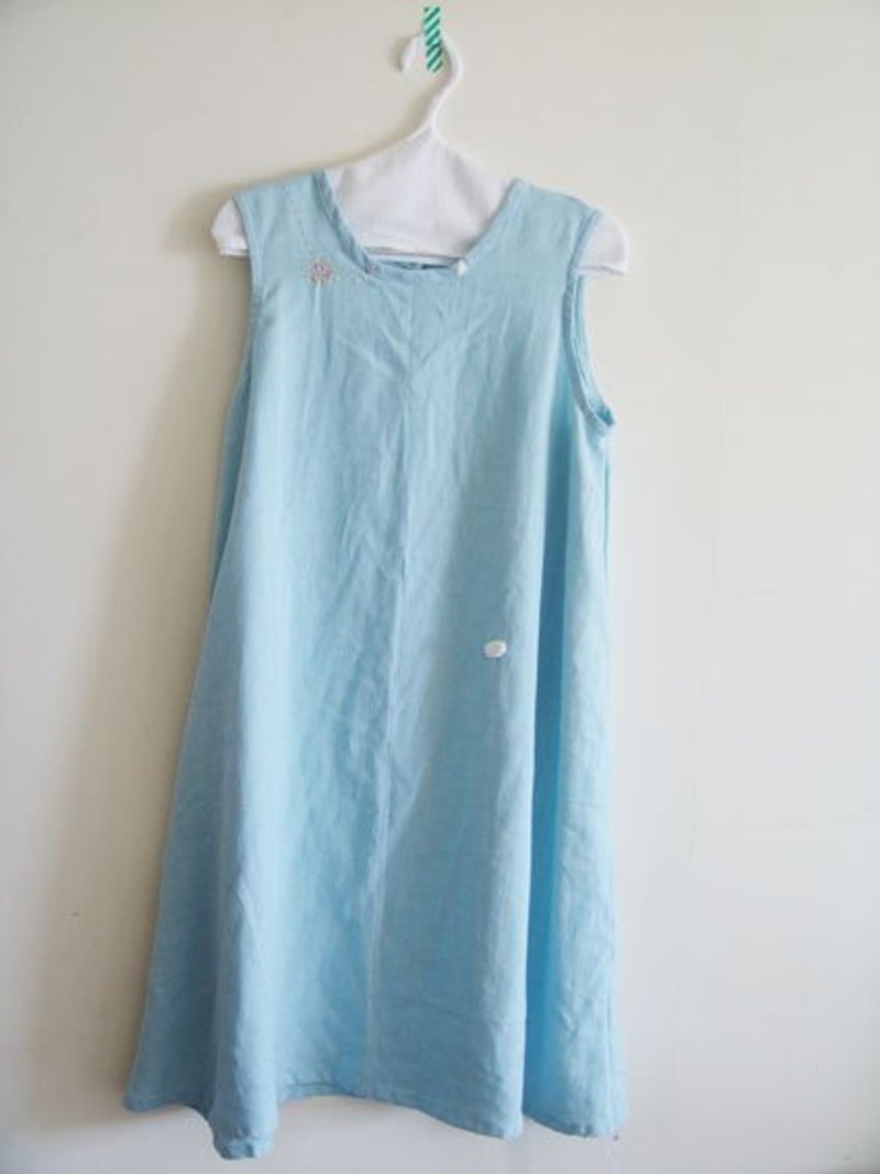 無袖洋裝--夏天的空中花園 - One Piece Dresses - Cotton & Hemp 