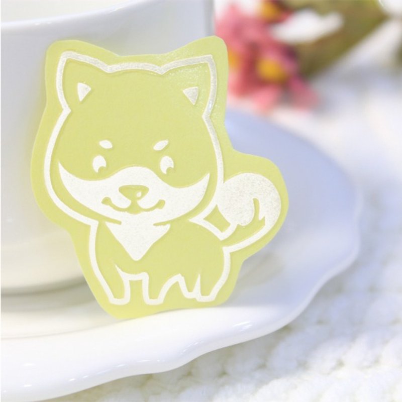 [Reflective Pet Sticker] Cute Dog Shiba Inu. Phone Case Sticker. Body Sticker. Cute Hairy Child. NINKYPUP - Stickers - Other Materials White