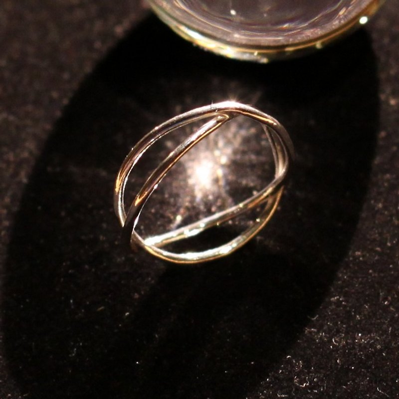 雲語~《梅比斯環戒~圓線版》~手工打造‧999純銀戒Mobius Ring - 戒指 - 其他金屬 灰色