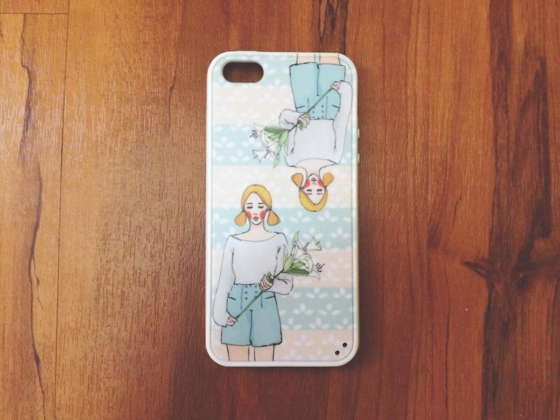 Lily girl phone case i5/5s - เคส/ซองมือถือ - พลาสติก ขาว