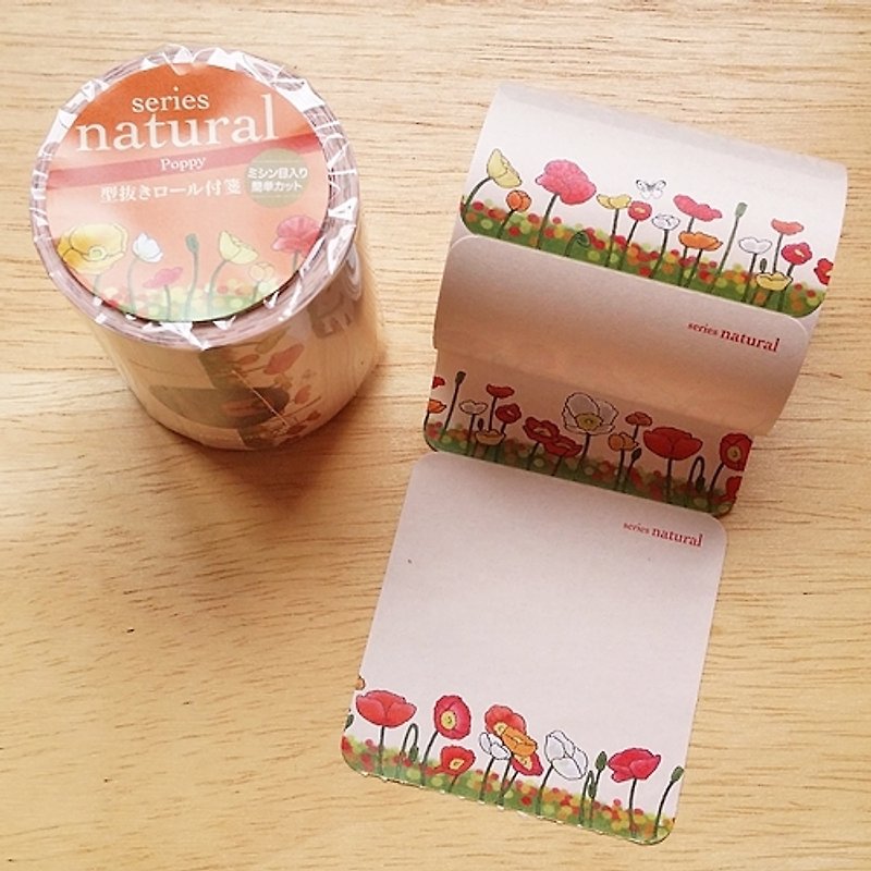 ROUND TOP Yano Design sticky notes. Fu Jian [poppies (YD-RF-003N)] - Stickers - Paper Orange