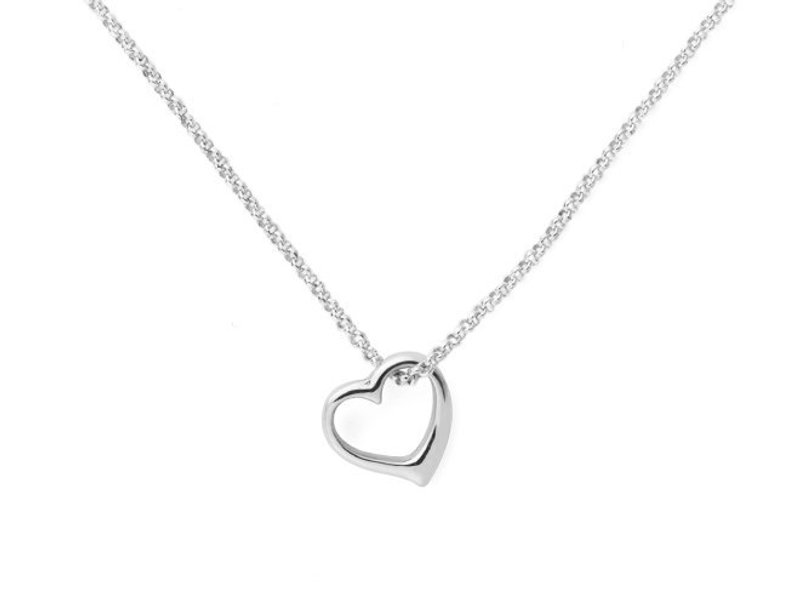 Pure Love Sterling Silver Necklace - สร้อยคอ - โลหะ สีเทา