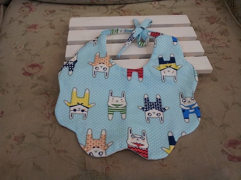 Q版外星兔 寶寶兜兜 口水巾 - 圍兜/口水巾 - 其他材質 藍色