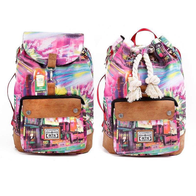 RITE twin package ║ boxing bag x Exploration Pack 2.0 (L) - Street Pink ║ - Messenger Bags & Sling Bags - Waterproof Material Multicolor