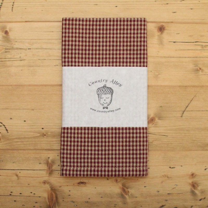 French classic small plaid / plaid bread towel. Napkin - ผ้ารองโต๊ะ/ของตกแต่ง - ผ้าฝ้าย/ผ้าลินิน 