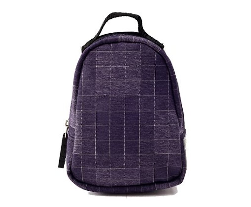 SOLIS [old man joint series] classic charm Multifunction Portable Bag (purple grid) - Other - Other Materials Purple