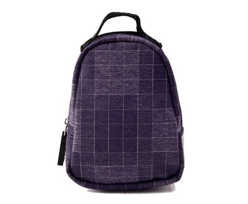 SOLIS [old man joint series] classic charm Multifunction Portable Bag (purple grid) - อื่นๆ - วัสดุอื่นๆ สีม่วง