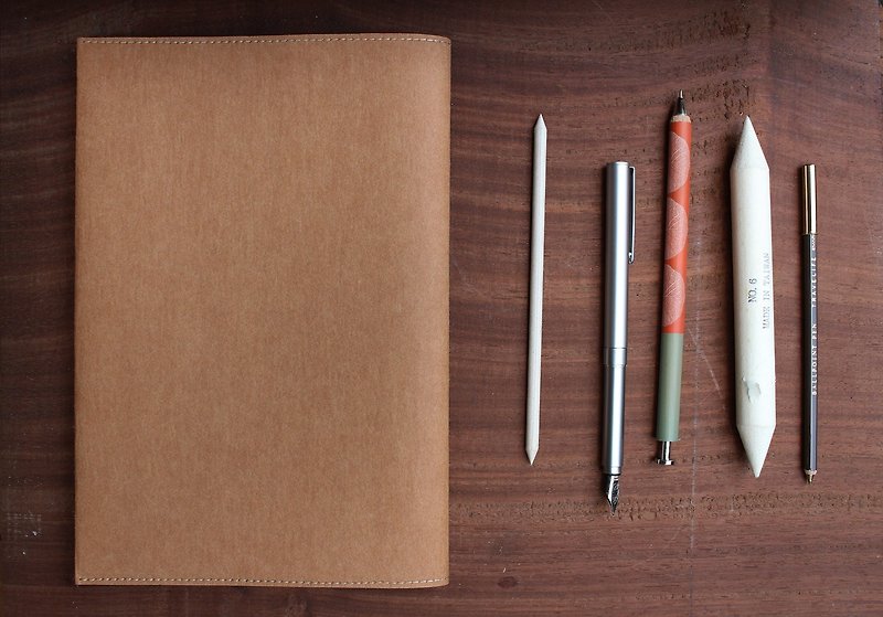 Old Book – Washed Kraft Paper Cover x Blank Notebook - Notebooks & Journals - Paper Brown