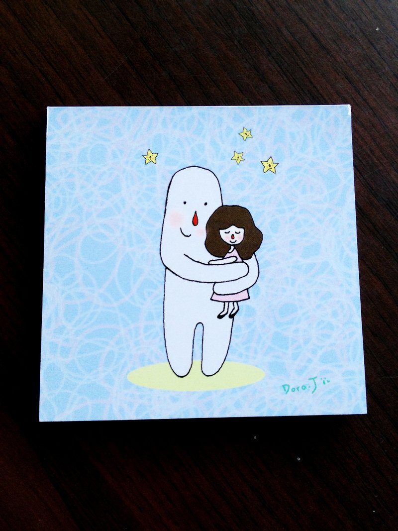 萬用便條紙-- Hug Dora. - 便條紙/便利貼 - 紙 藍色