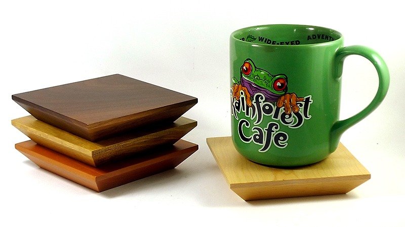A practical gift that can be given away~ Log coasters - ผ้ารองโต๊ะ/ของตกแต่ง - ไม้ไผ่ 