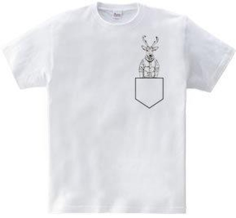 Deer pocket（5.6oz） - Tシャツ メンズ - その他の素材 