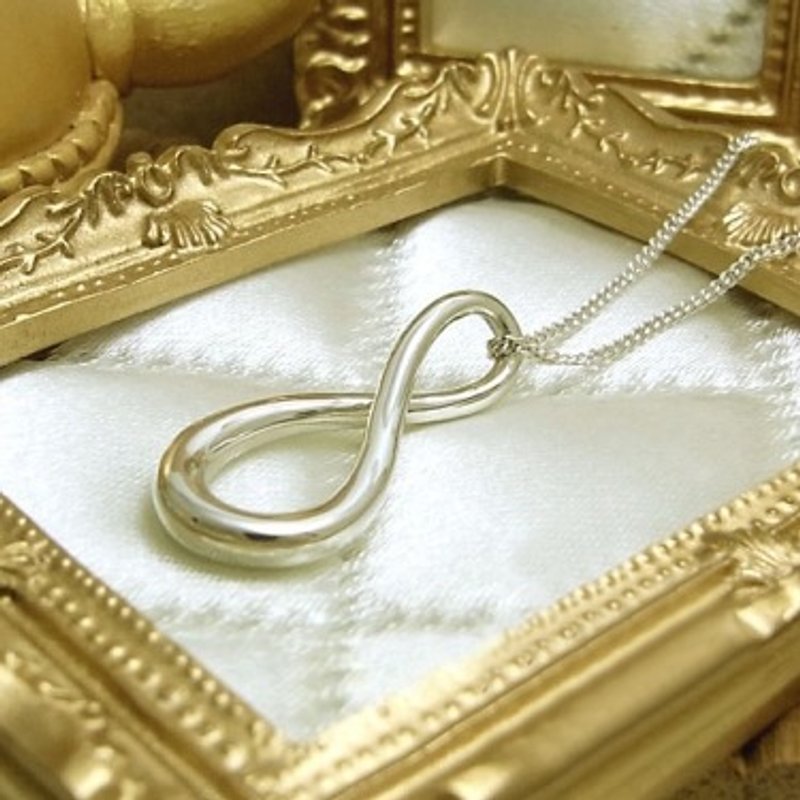 Infinity sterling silver necklace (single-stranded) - Necklaces - Other Metals 