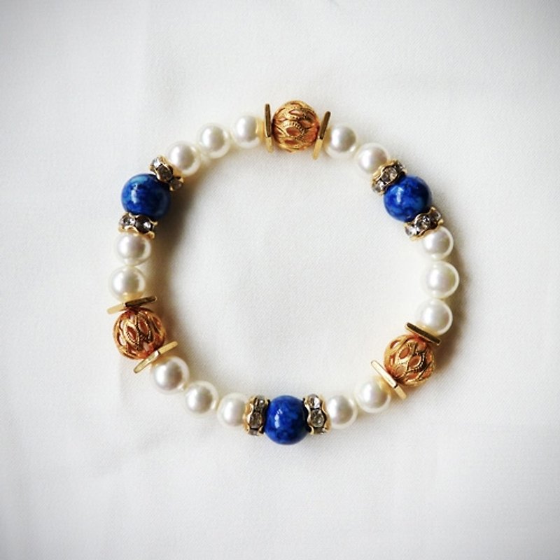 ❖FANG❖ pearl bracelet - สร้อยข้อมือ - เครื่องเพชรพลอย ขาว