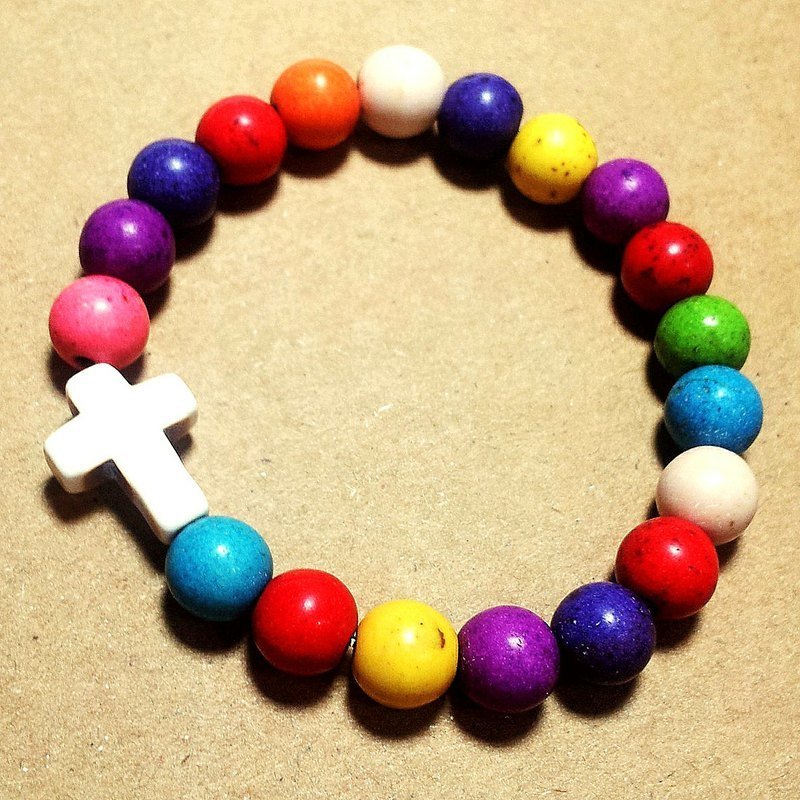 Alice Beard Little Star - Color Turquoise ★ Cross - Bracelets - Other Materials Multicolor