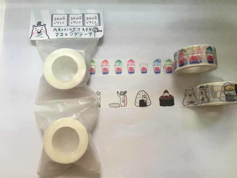≡ 期間限定 ≡ 老闆～幫我外帶壽司斑跟剉冰斑（套組） /  紙膠帶 - 紙膠帶/和紙/PET - 紙 