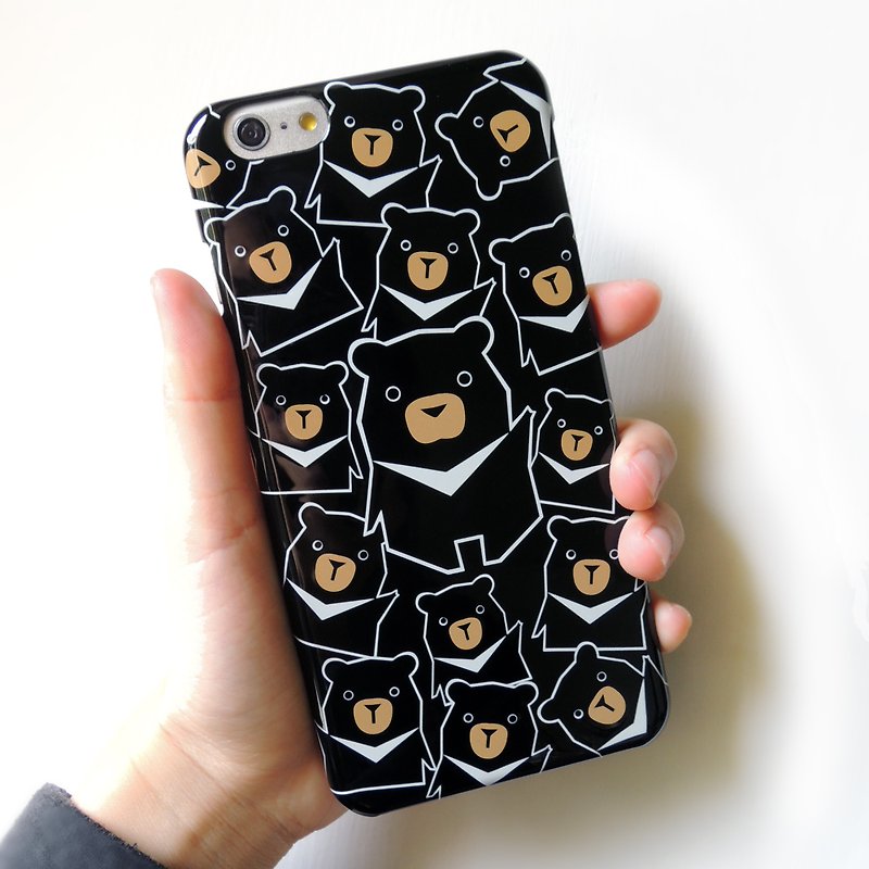 [1つ買うと1つ無料] Kalo Calo Creative iPhone 6 / 6Sケース-クロクマ（ハードシェル） - スマホケース - プラスチック ブラック