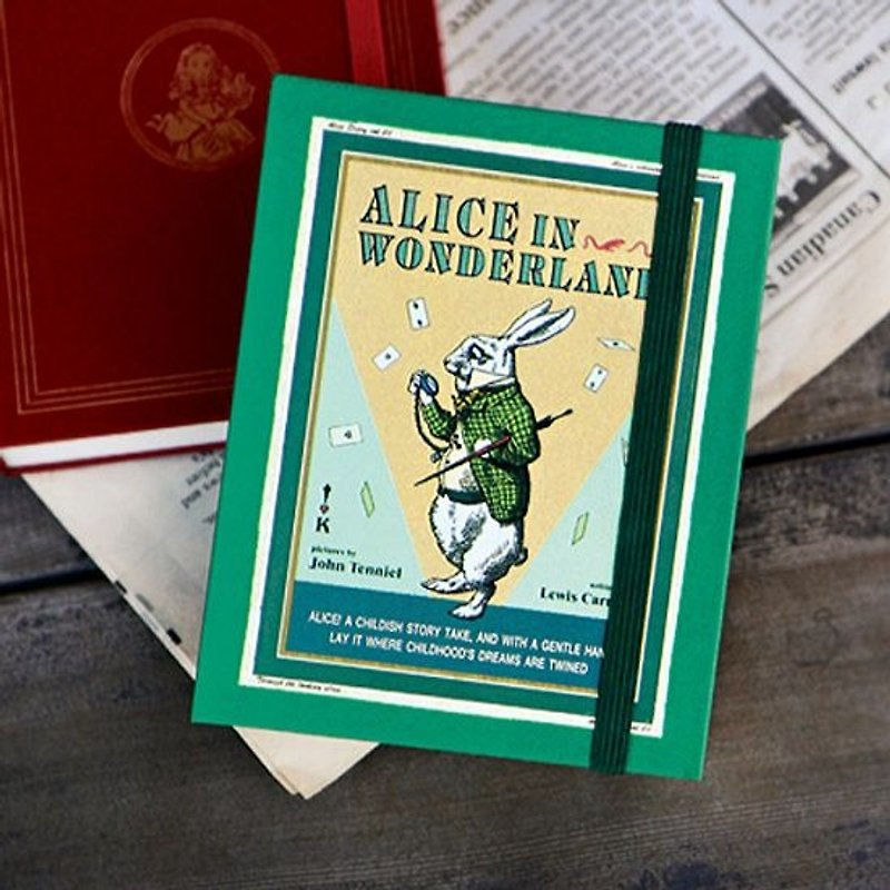 Hand Alert - Alice Tie Diary V.1 - Pocket Rabbit, 7321-00957 - สมุดบันทึก/สมุดปฏิทิน - กระดาษ สีเขียว
