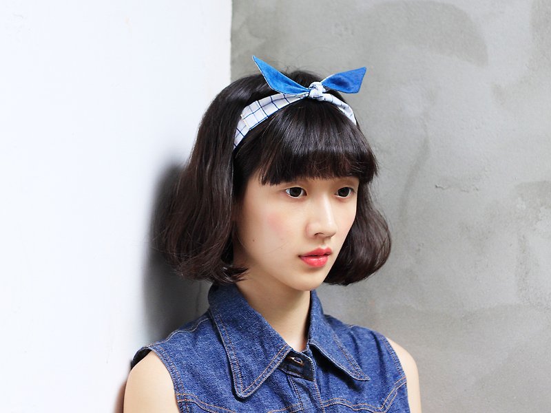 【The MAMA's Closet】Checked Series (三) / Classic Headband - Hair Accessories - Other Materials Multicolor