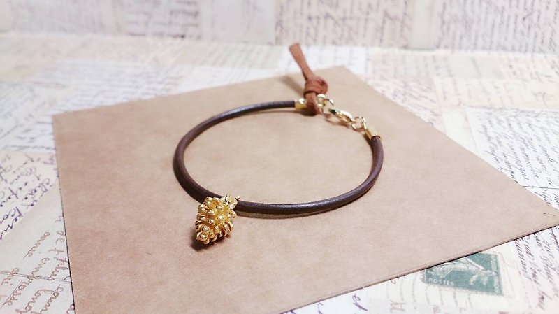 #Copious Forest Story - pineal guardian leather bracelet - สร้อยข้อมือ - หนังแท้ สีนำ้ตาล