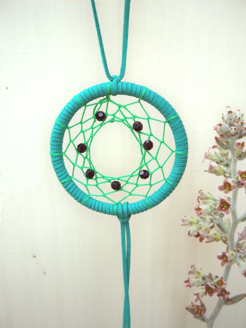 Dreamcatcher - 8 cm green velvet rope Turkey - Other - Other Materials Multicolor