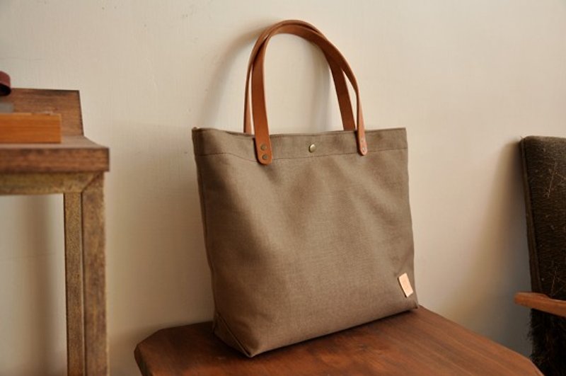 HB08 in canvas bags (available on thin shoulder) - Messenger Bags & Sling Bags - Genuine Leather Khaki