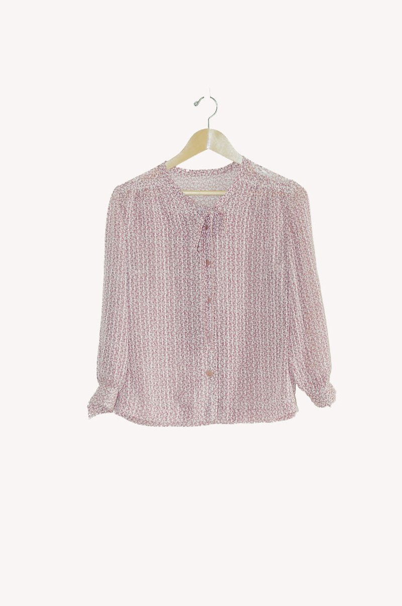 ただ、ピルと猫♫〜花包帯ヴィンテージシャツ - シャツ・ブラウス - その他の素材 ピンク