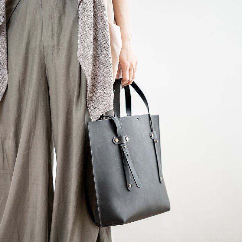 Tote - Black - Messenger Bags & Sling Bags - Genuine Leather 