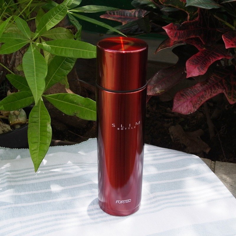 Handy Bottle Accompanying Vacuum Thermos 500ml - Red (Japanese Design) - Vacuum Flasks - Other Metals Red