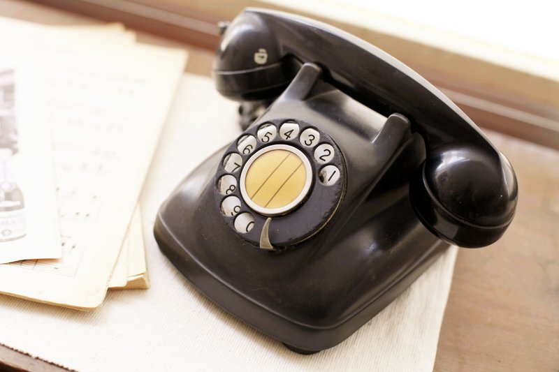 Good day [fetish] Early antique rotary phone - Other - Plastic Black