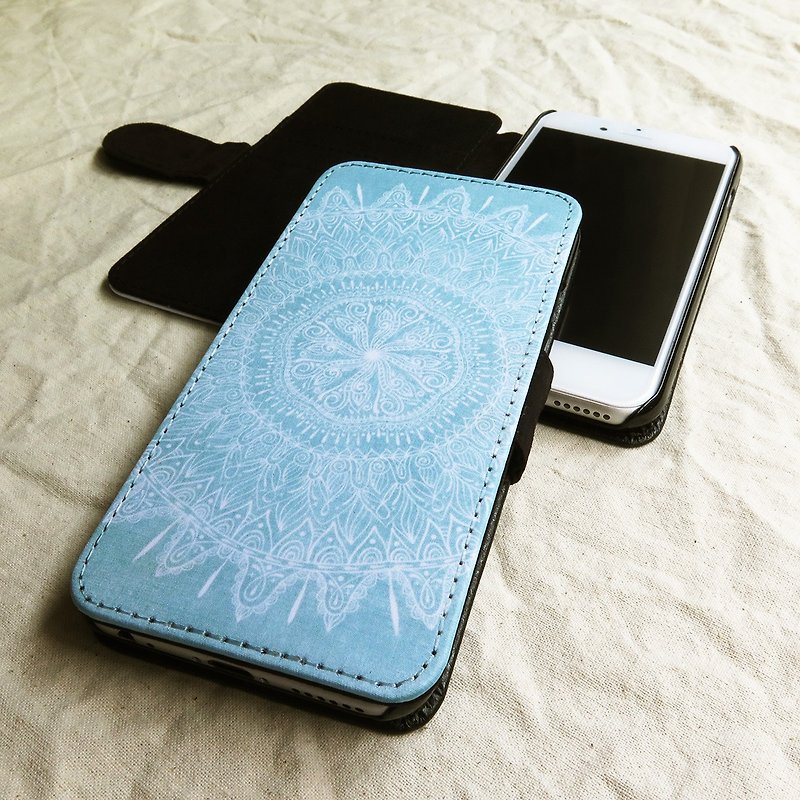Blue, Mehendhi - Designer,iPhone Wallet,Pattern iPhone wallet - Phone Cases - Other Materials Blue