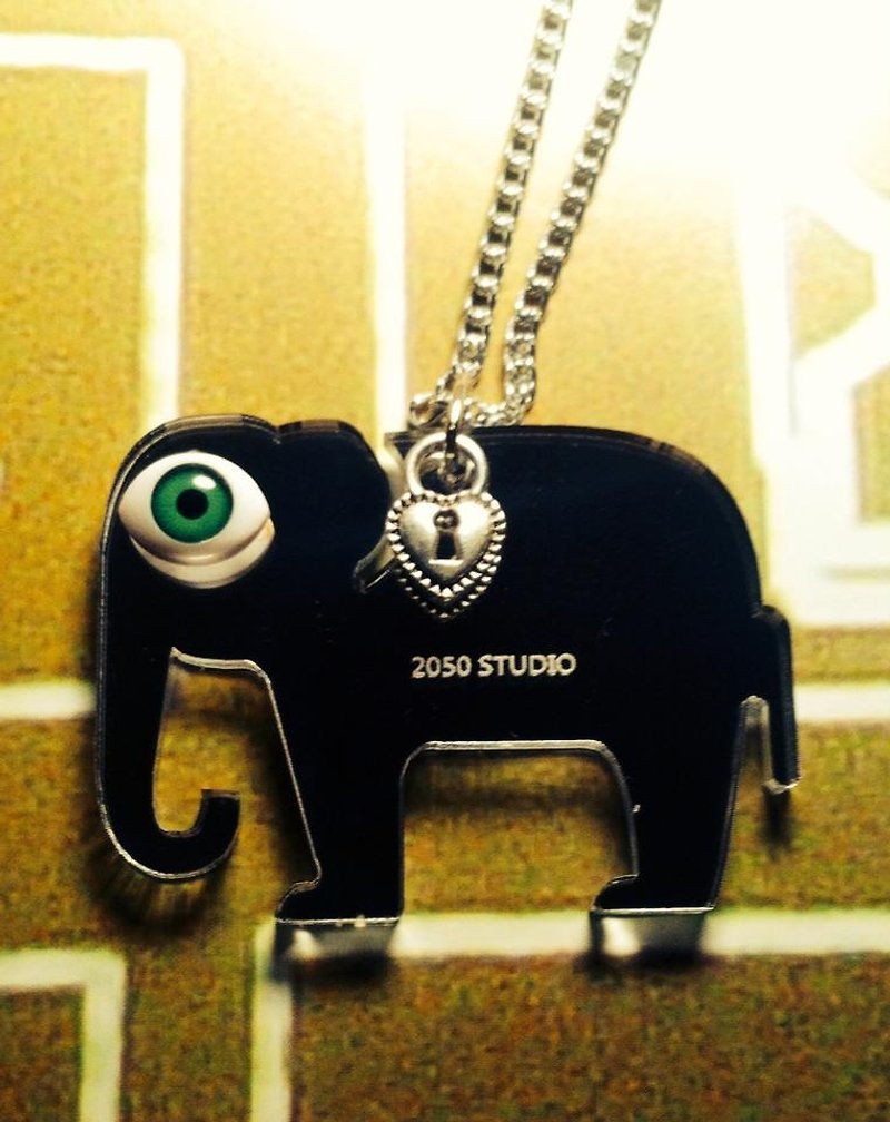 ▲ Horror Series-Elephant ▲ Necklace, pendant - สร้อยคอ - อะคริลิค สีดำ