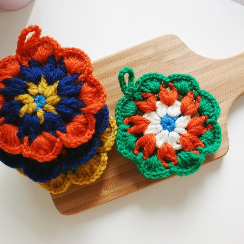 Cha mimi. Handmade groceries. Vintage knitting wool scouring pads Scandinavian design - Items for Display - Acrylic Multicolor