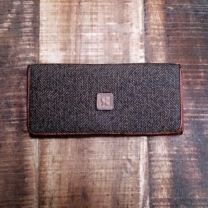 Modern-times摩登時代// vintage purse Deslong真皮手工老長夾 - 錢包/皮夾/長短夾 - 其他材質 咖啡色