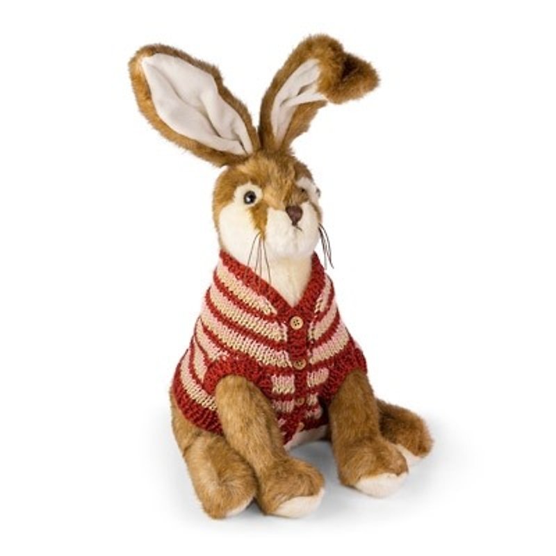 SUSS-イギリスの輸入高品質設計のウサギの人形スタイリング戸当たり（セーターのウサギモデル） - スポット無料輸送/適切な誕生日プレゼント - その他 - コットン・麻 ブラウン