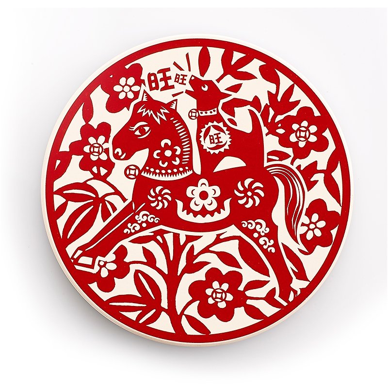 "Wonder Now" Absorbent Coaster (Cute Version) - Coasters - Other Materials Red