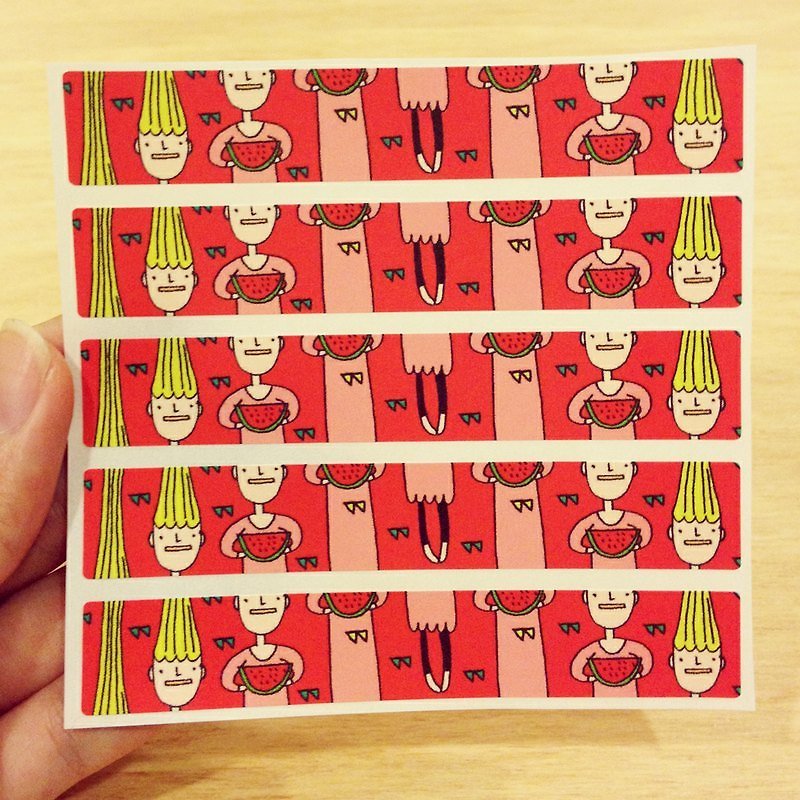 膠帶貼紙 / 西瓜款 - Stickers - Paper Red