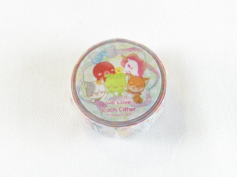 出7蛋 にわとりの卵 バレンタイン/仲良しカップル 日本製和紙テープ - マスキングテープ・PET テープ - 紙 多色